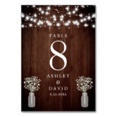 Baby's Breath String Lights Elegant Wedding Kaart (Voorkant)