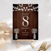 Baby's Breath String Lights Elegant Wedding Kaart