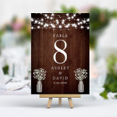 Baby's Breath String Lights Elegant Wedding Kaart