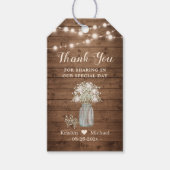 Baby's Breath String Lights Rustiek Dank u Cadeaulabel (Voorkant)