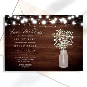 Baby's Breath String Lights Rustiek Save The Date