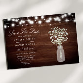 Baby's Breath String Lights Rustiek Save The Date