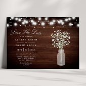 Baby's Breath String Lights Rustiek Save The Date