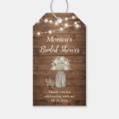Baby's Breath String Lights Rustiek Vrijgezellenfe Cadeaulabel (Voorkant)