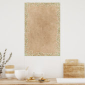 Baby's Breath Trouw Boho Sjabloon om te Personalis Poster (Keuken)