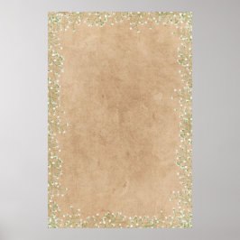 Baby's Breath Trouw Boho Sjabloon Om Te Personalis Poster