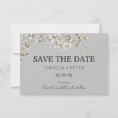 Baby's Breath Trouwkaart Save the Date Kaart (Voorkant)