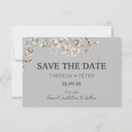 Baby's Breath Trouwkaart Save the Date Kaart