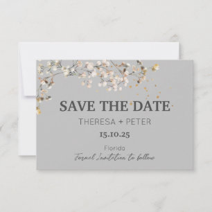 Baby's Breath Trouwkaart Save the Date Kaart