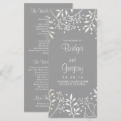 Baby's Breath Trouwprogramma's Programmakaart (Voorkant / Achterkant)