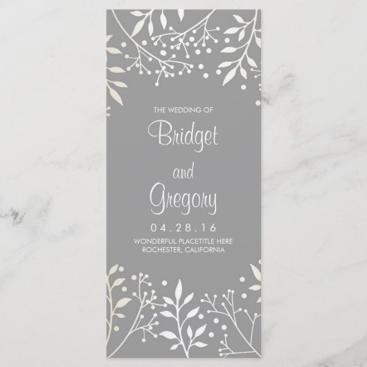 Baby's Breath Trouwprogramma's Programmakaart (Voorkant)