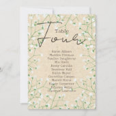 Baby's Breath Trouwtafel Nummer Stoelenindeling 4 Kaart (Voorkant)