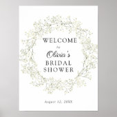 Baby's Breath Vrijgezellenfeest Welkomstbord Poster (Voorkant)