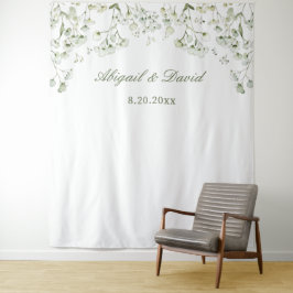Baby's Breath Wedding Achtergrond Wandkleed