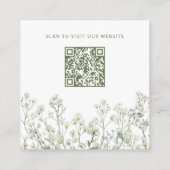 Baby's Breath Wedding Details Website QR-code Informatiekaartje (Achterkant)
