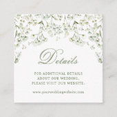 Baby's Breath Wedding Details Website QR-code Informatiekaartje (Voorkant)