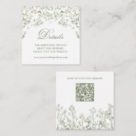 Baby's Breath Wedding Details Website QR-code Informatiekaartje