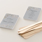 Baby's Breath Wedding Program Fan Handwaaier