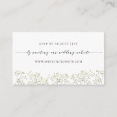 Baby's Breath Wedding RSVP Online Enc Informatiekaartje (Voorkant)