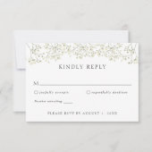 Baby's Breath Wedding RSVP Response Invitation Kaart (Voorkant)