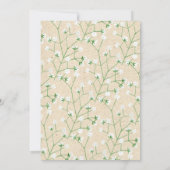 Baby's Breath Wedding Table Number Zating Chart 7 Kaart (Achterkant)