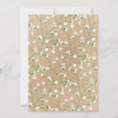 Baby's Breath Wedding Table Number Zating Chart 7 Kaart (Achterkant)