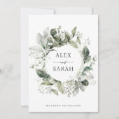 Baby's Breath Wedding Uitnodigingen Gypsophila Sag (Voorkant)