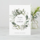 Baby's Breath Wedding Uitnodigingen Gypsophila Sag (Staand voorkant)