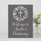 Baby's-Breath Welcome Sign Kaart (Staand voorkant)