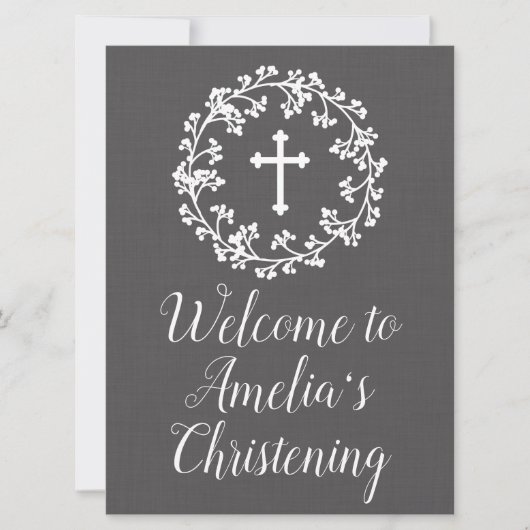 Baby's-Breath Welcome Sign Kaart (Voorkant)