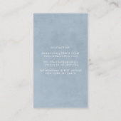 Baby's Breath White en Dusty Blue Floral Visitekaartje (Achterkant)
