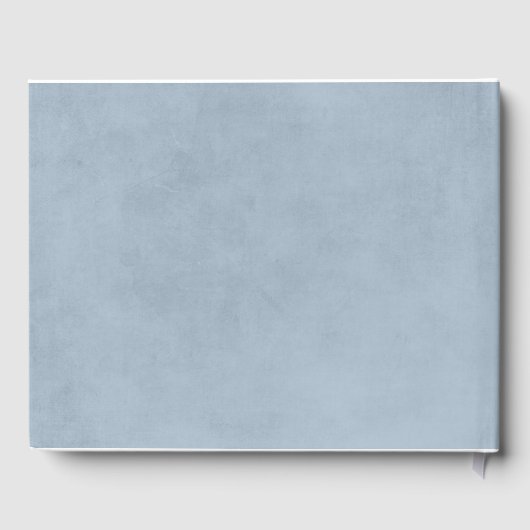 Baby's Breath White en Dusty Blue Wedding Gastenboek (Achterkant)