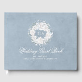 Baby's Breath White en Dusty Blue Wedding Gastenboek (Voorkant)