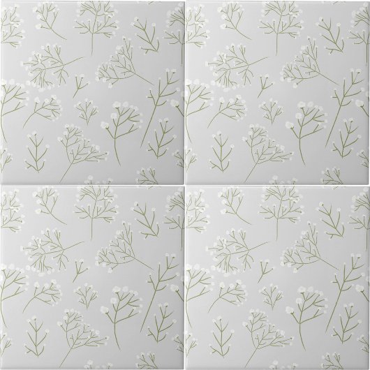 Baby's Breath White Floral Gypsophila Tegeltje