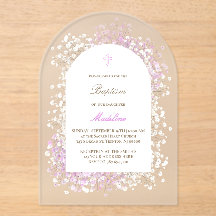 Baby's Breath white lilac baby girl Baptism
