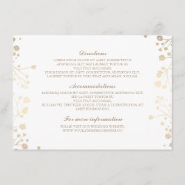 Baby's Breath White Wedding Details - Informatie Informatiekaartje