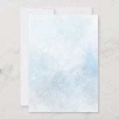 Baby's Breath wit blauw baby jongen Doop Kaart (Achterkant)