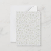 Baby's Breath Witte Bloem Waterverf Gypsophila Notitiekaartje (Achterkant)