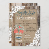 Baby's Breath Wood Lace Rustiek Vrijgezellenfeest Kaart (Voorkant / Achterkant)