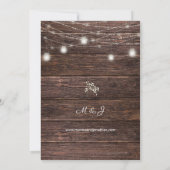 Baby's Breath Wood & Mason Jar String Lights Kaart (Achterkant)