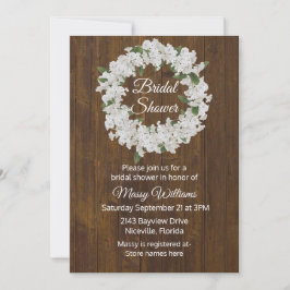 Babys Breath Wreath Bridal Shower Kaart