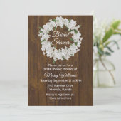 Babys Breath Wreath Bridal Shower Kaart (Staand voorkant)