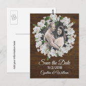 Babys Breath Wreath Bruiloft Save the Date Briefkaart (Voorkant / Achterkant)