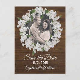 Babys Breath Wreath Bruiloft Save the Date Briefkaart