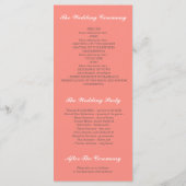 Baby's Breath Zilver Koraal Trouwprogramma's Programmakaart (Achterkant)