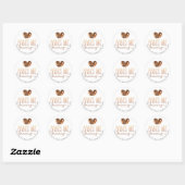 Baby's brouwen koffie Baby shower Ronde Sticker (Vel)