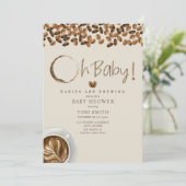 Baby's Brouwen Oh Baby Koffie Baby shower Kaart (Staand voorkant)