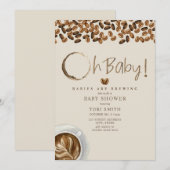 Baby's Brouwen Oh Baby Koffie Baby shower Kaart (Voorkant / Achterkant)