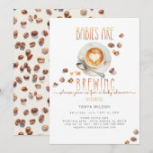 Baby's Brouwen Tweeling Koffie Baby shower Kaart (Voorkant / Achterkant)