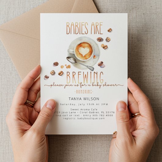 Baby's Brouwen Tweeling Koffie Baby shower Kaart